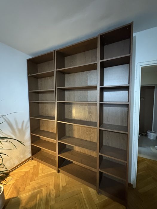 IKEA BILLY z nadstawkami w kolorze brązowy orzech