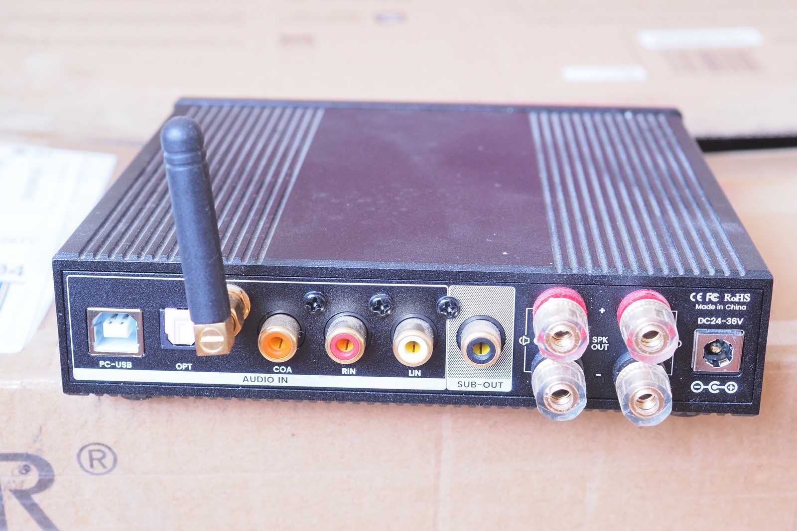 Zestaw stereo wzmacniacz klasy D Aiyma D03 z DAC i bluetooth + kolumny