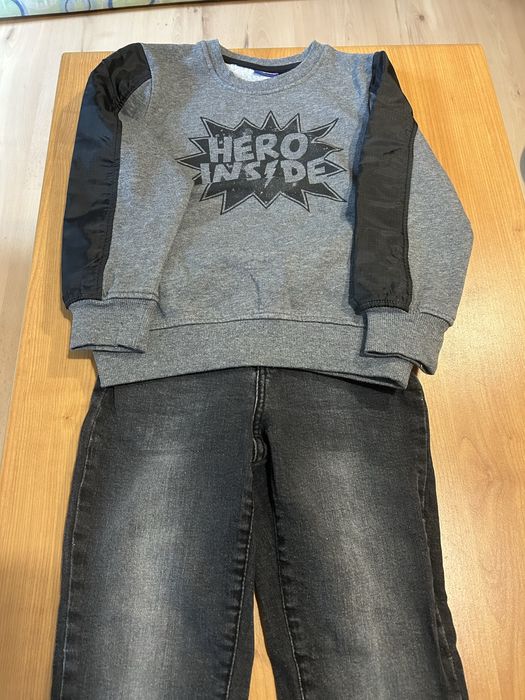 Dżinsy 122 Coccodrillo. koszula Lupilu