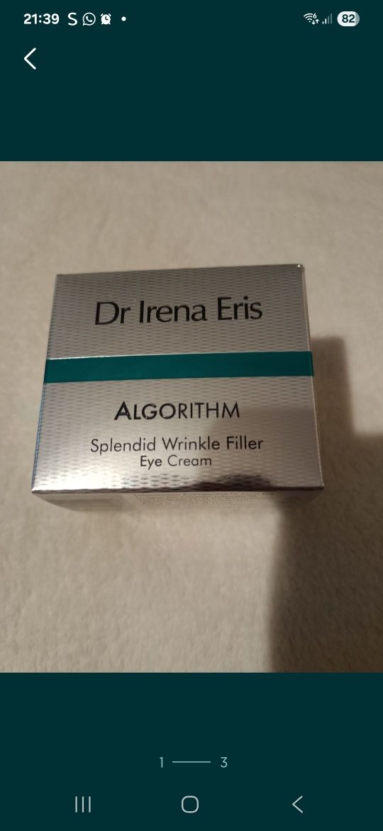 Dr Irena Eris Algorithm Wypełniający Zmarszczki Krem Pod Oczy 15 ml