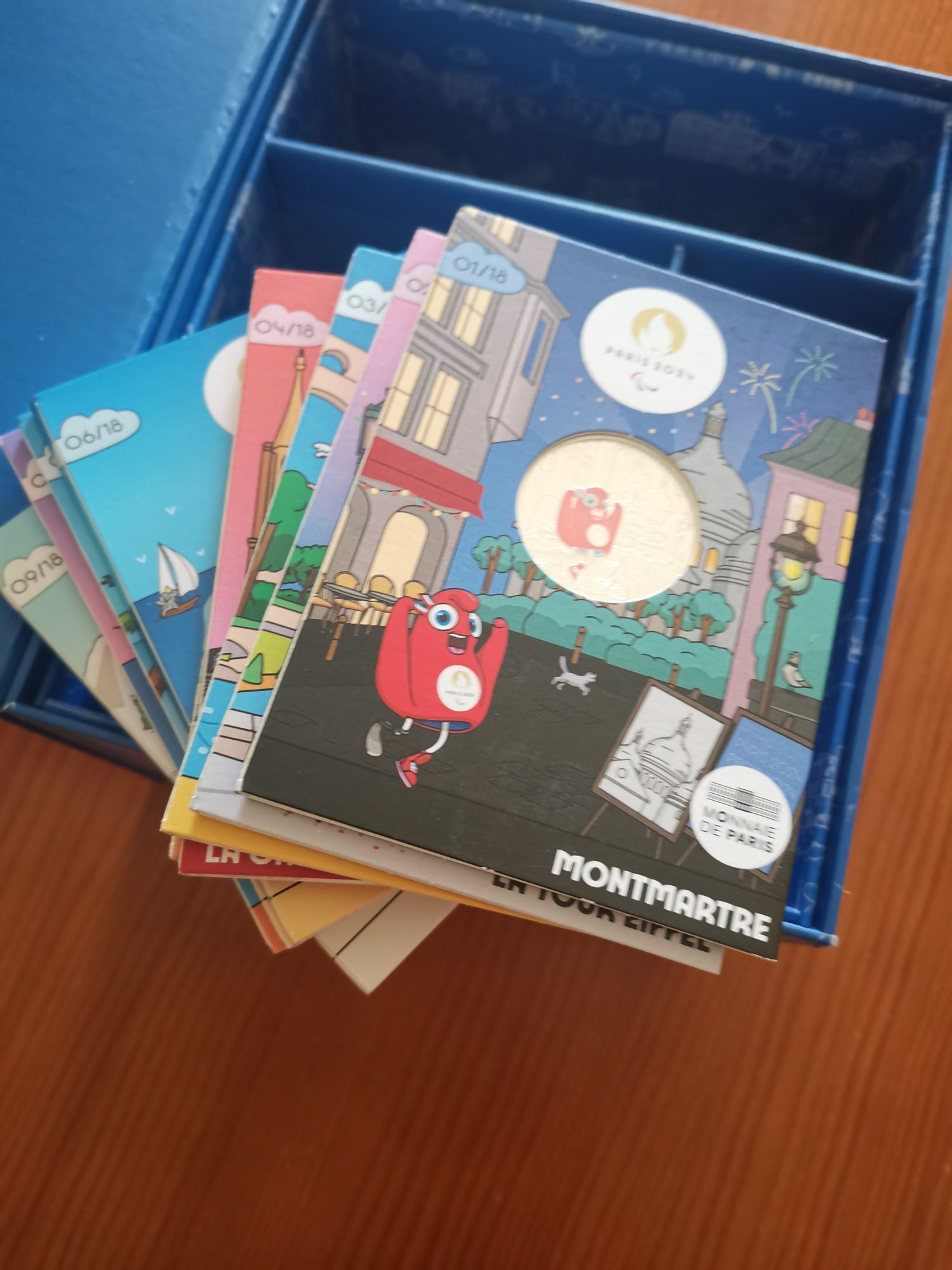 Conjunto 9 Moedas prata 333° em caixa arquivadora jogos olímpicos de P