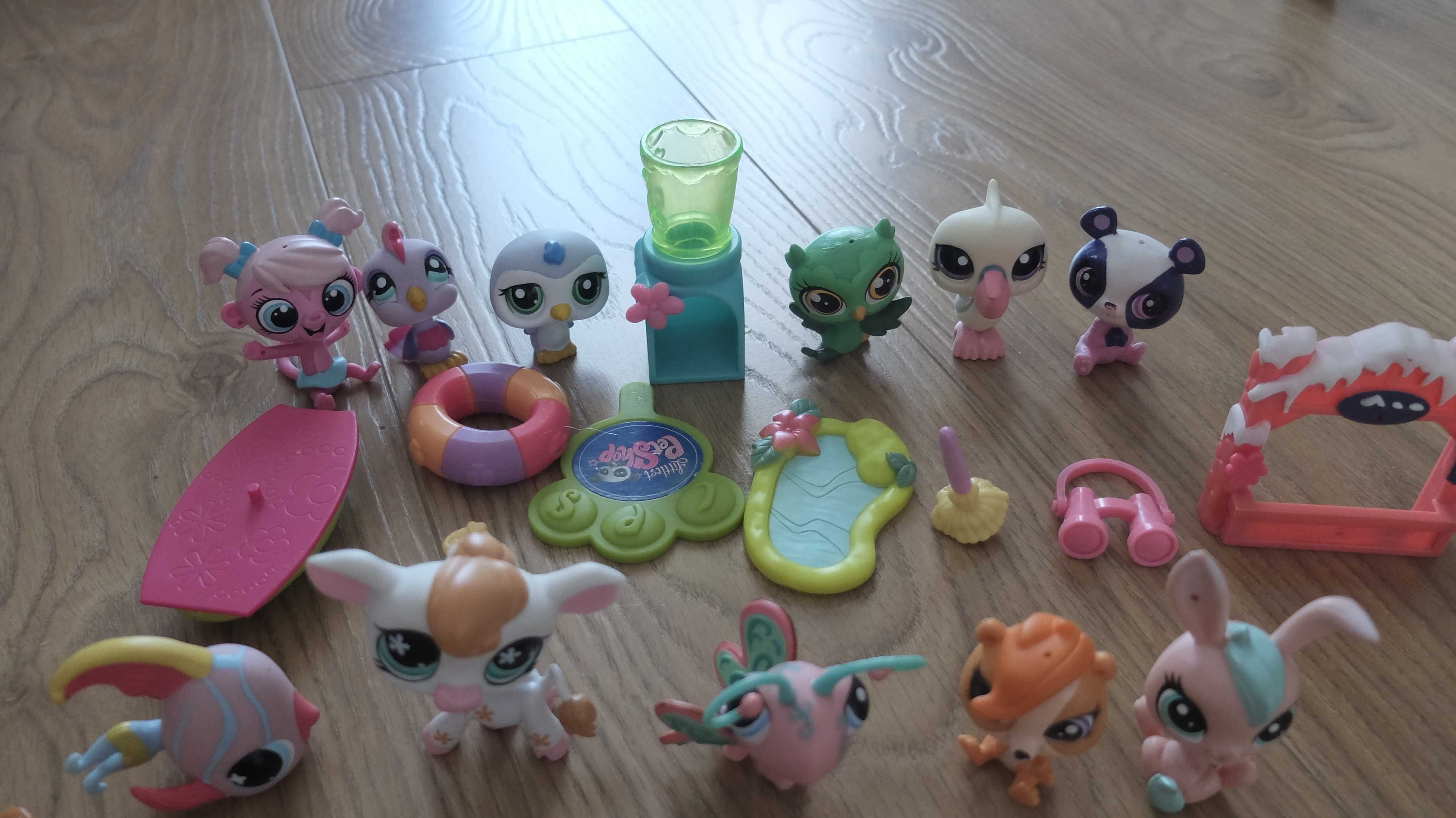 3 zestawy littlest pet shop kotki pieski owady