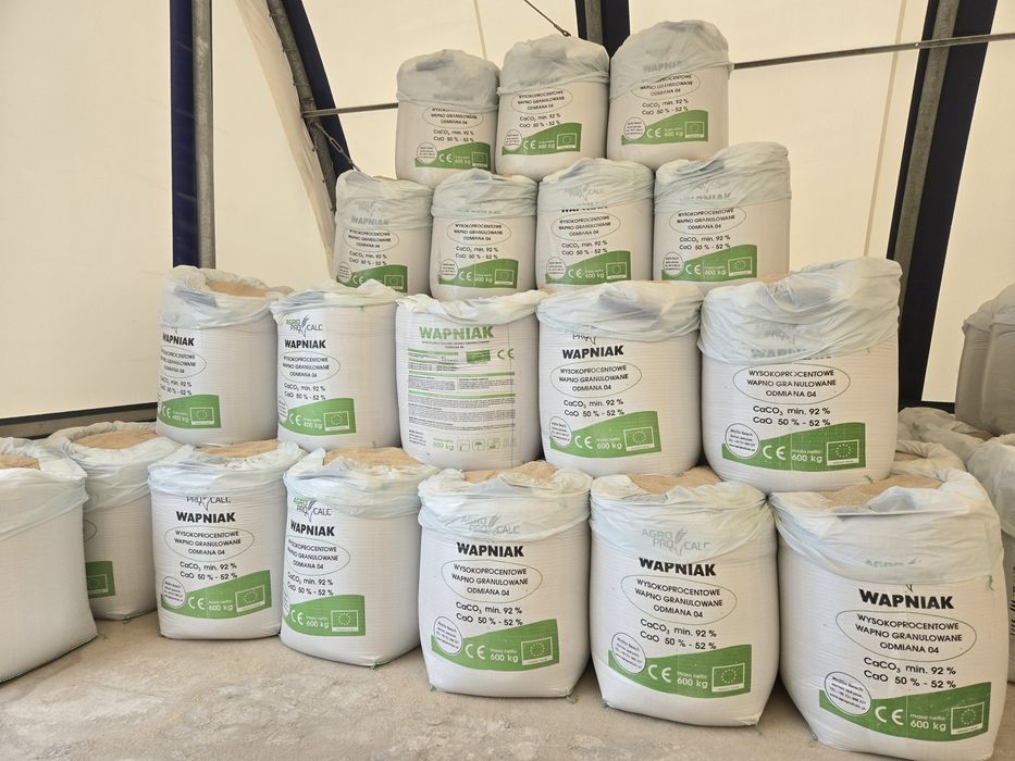 Granulowane wapno msgnezowe, kreda. Producent