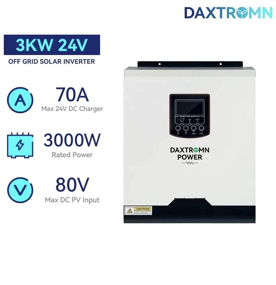 Гібридний сонячний інвертор Daxtromn 3KW/24V. (Інвертор + зарядне)