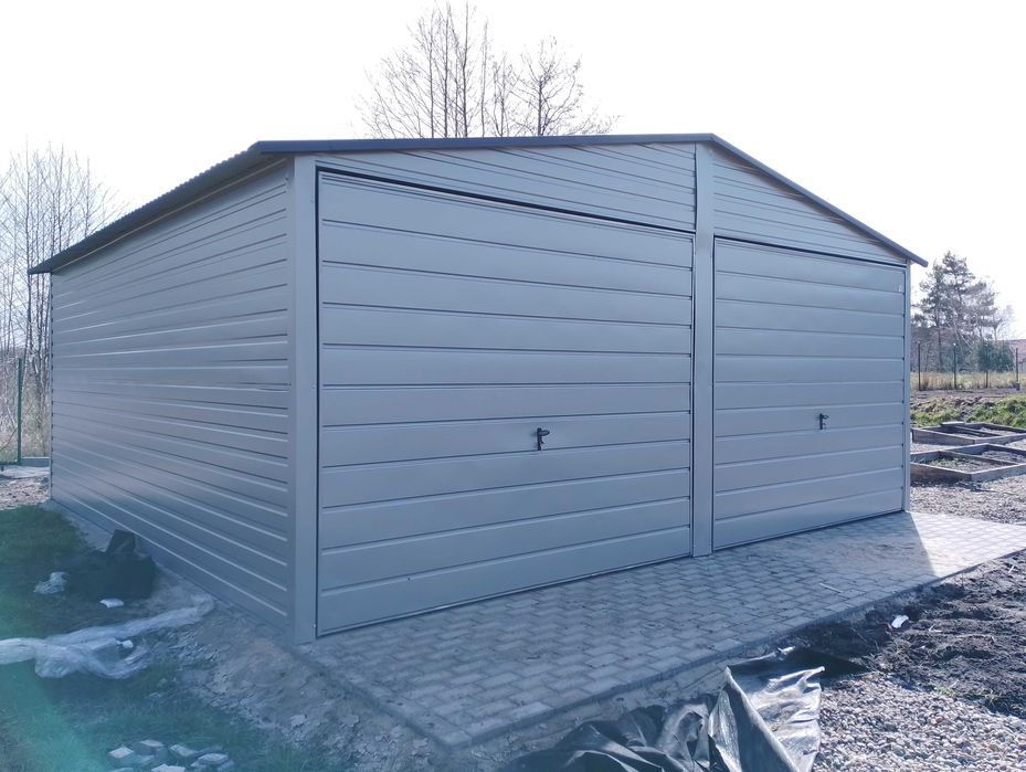 PRODUCENT - Garaże Blaszane - Garaż Blaszany GRAFITOWY  – Maj-Blach