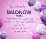 Napełnianie balonów helem lateksowe foliowe cyfry postacie z bajek