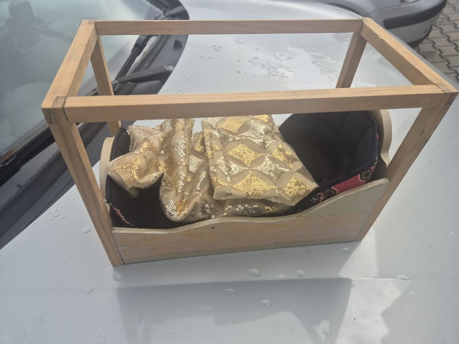 Łóżko dla lalki drewniane