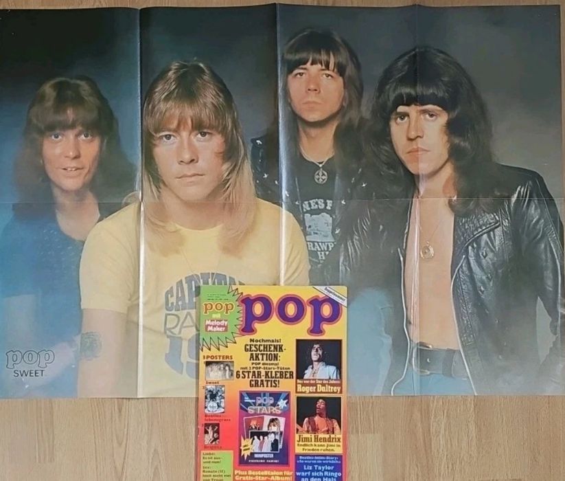 POP 25/26 1975 + Poster Sweet..Раритетный номер. Немецкий музыкальный