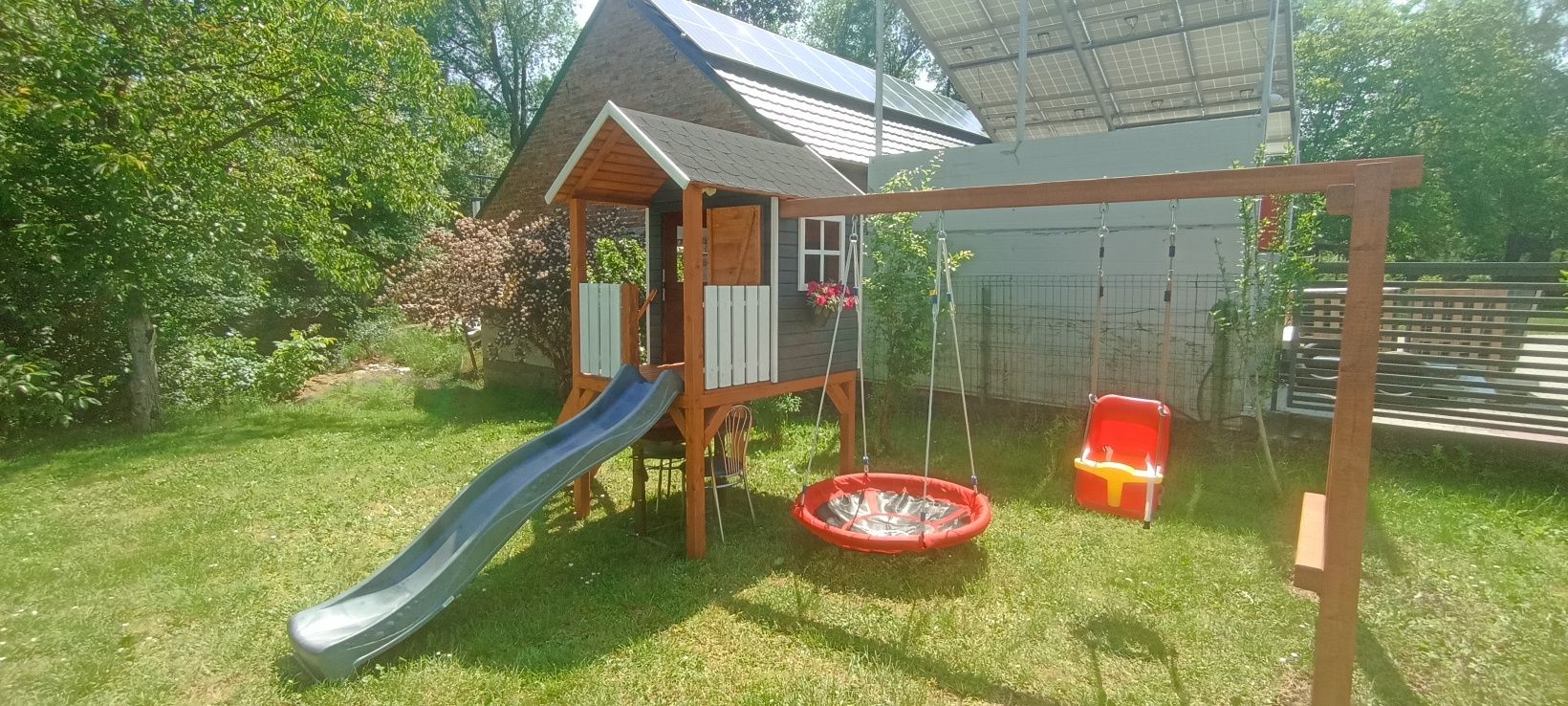 Domek dla dzieci drewniany, place zabaw, piaskownice, huśtawki