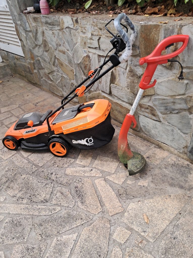 Cortador de relva eletrico mais aparador de fio