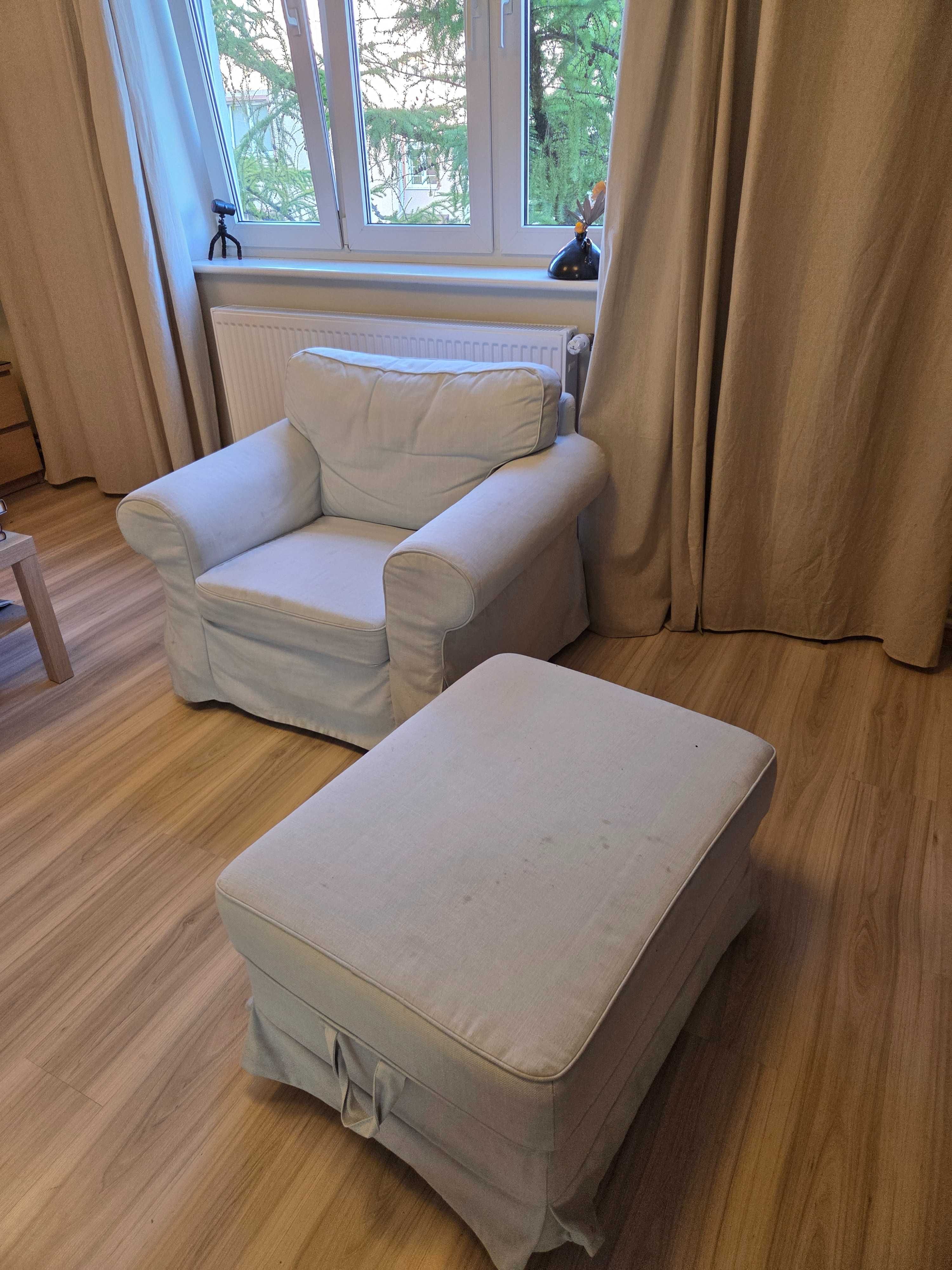 fotel i podnóżek Ektorp IKEA