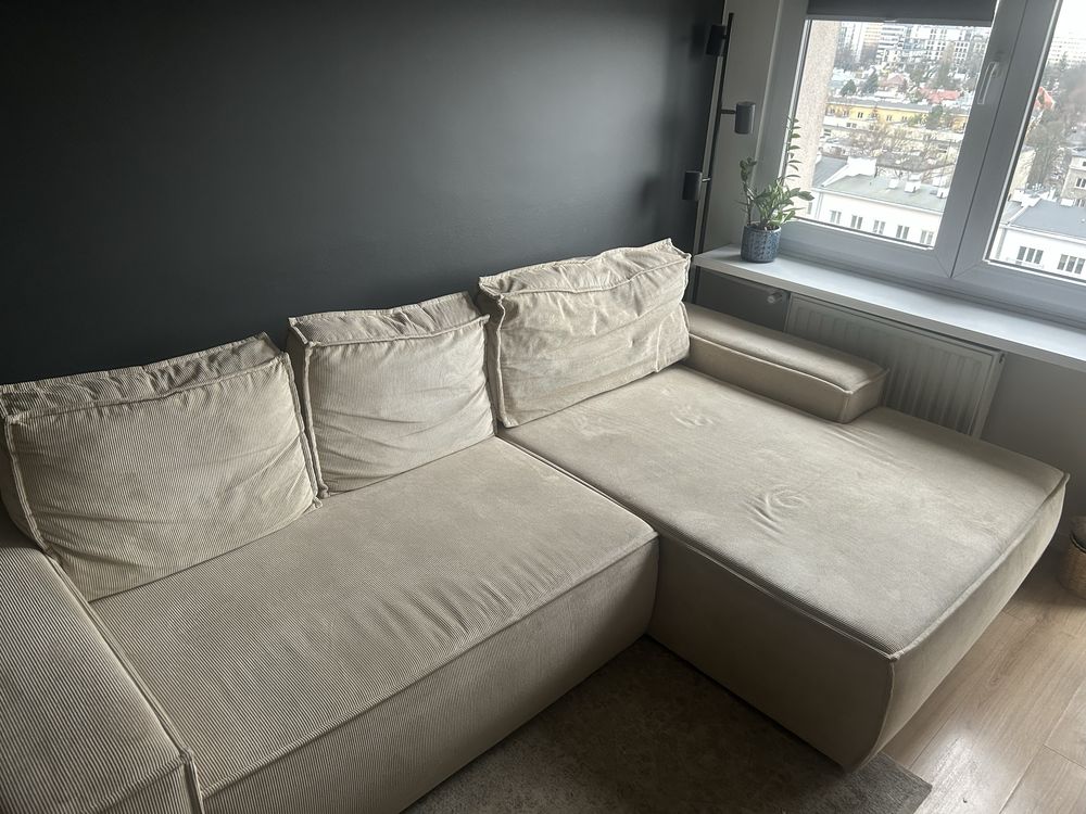 Naroznik sztruks bezowy