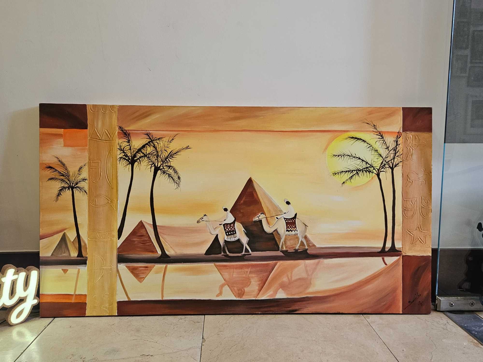 Quadro pintado alusivo ao deserto