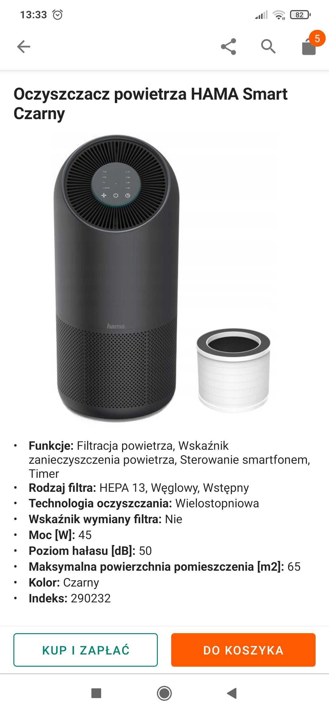 Hama oczyszczacz powietrza Smart