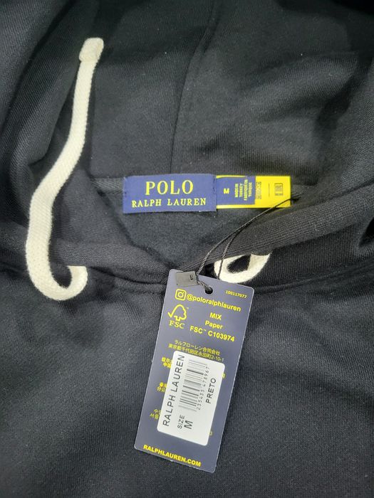 Sweat Ralph Lauren preta com símbolo branco tamanho M
