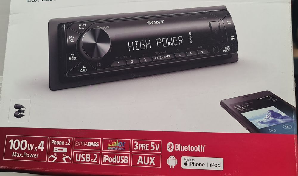 SONY DSX-GS80 MOCNE Radio samochodowe MP3 USB BT blutu 4x100 W