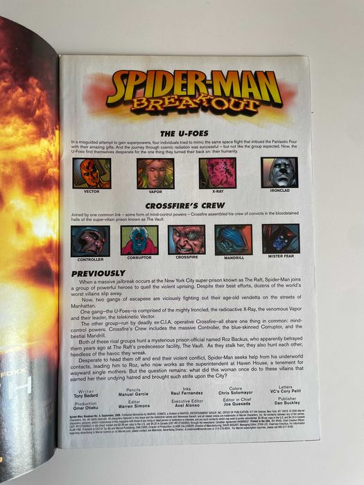 Spider-Man: Breakout #4 Marvel Comics 2005