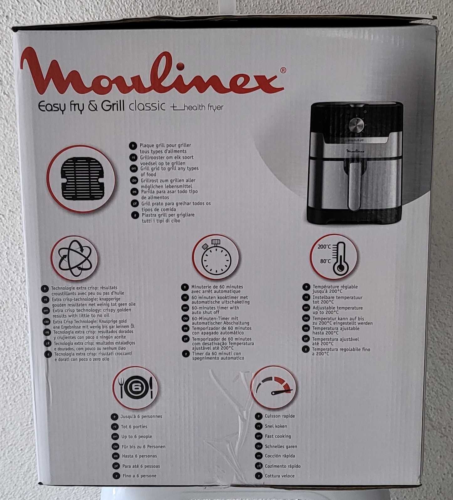 Fritadeira sem Óleo Moulinex Air Fryer Easy Fry & Grill EZ501D10