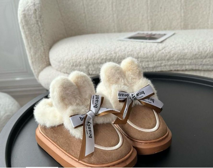 Тапочки угги,тапочки з вухами,тапочки з задником