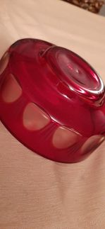 misa -salaterka szklana czerwona