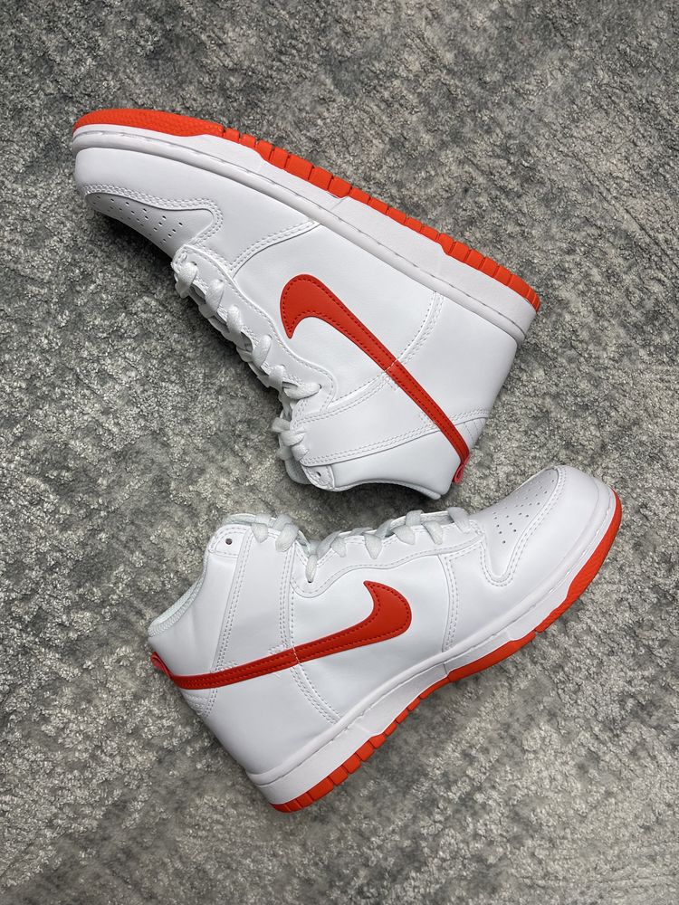 Nike Dunk High White Red 38.5 *NOWE*