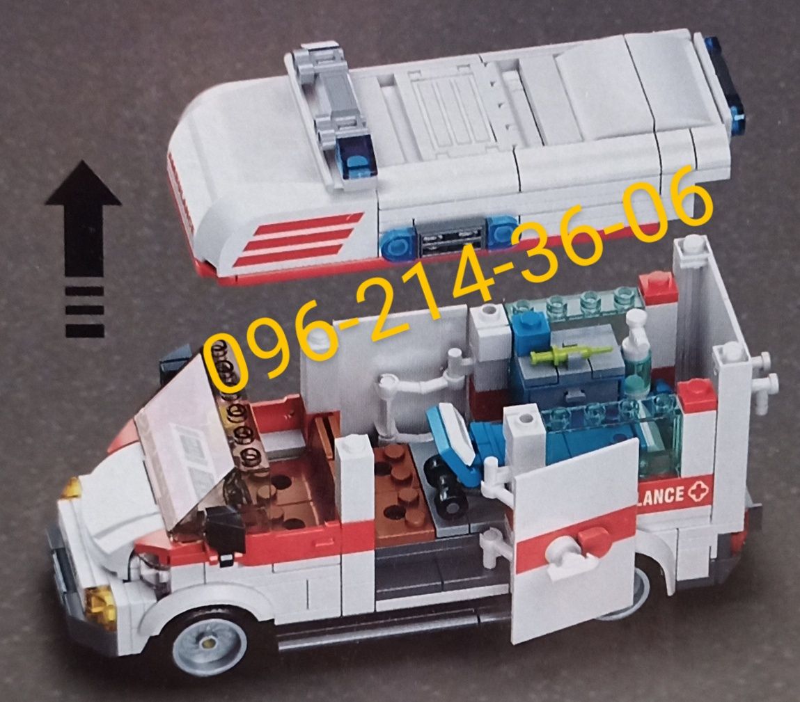 Конструктор Город Sluban M38-B1065 "Машина скорая помощь", 328 дет.