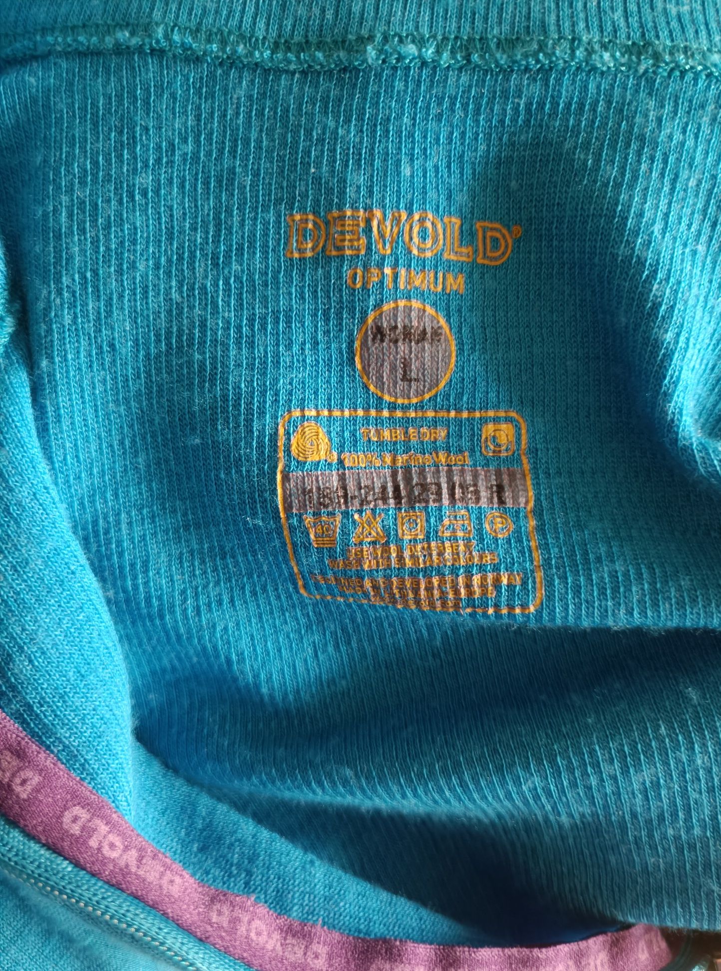 Koszulka termiczna 100% wełna merino DEVOLD Optimum, r.L