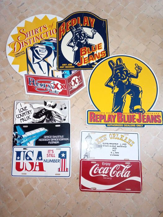 Placas publicitárias vintage
