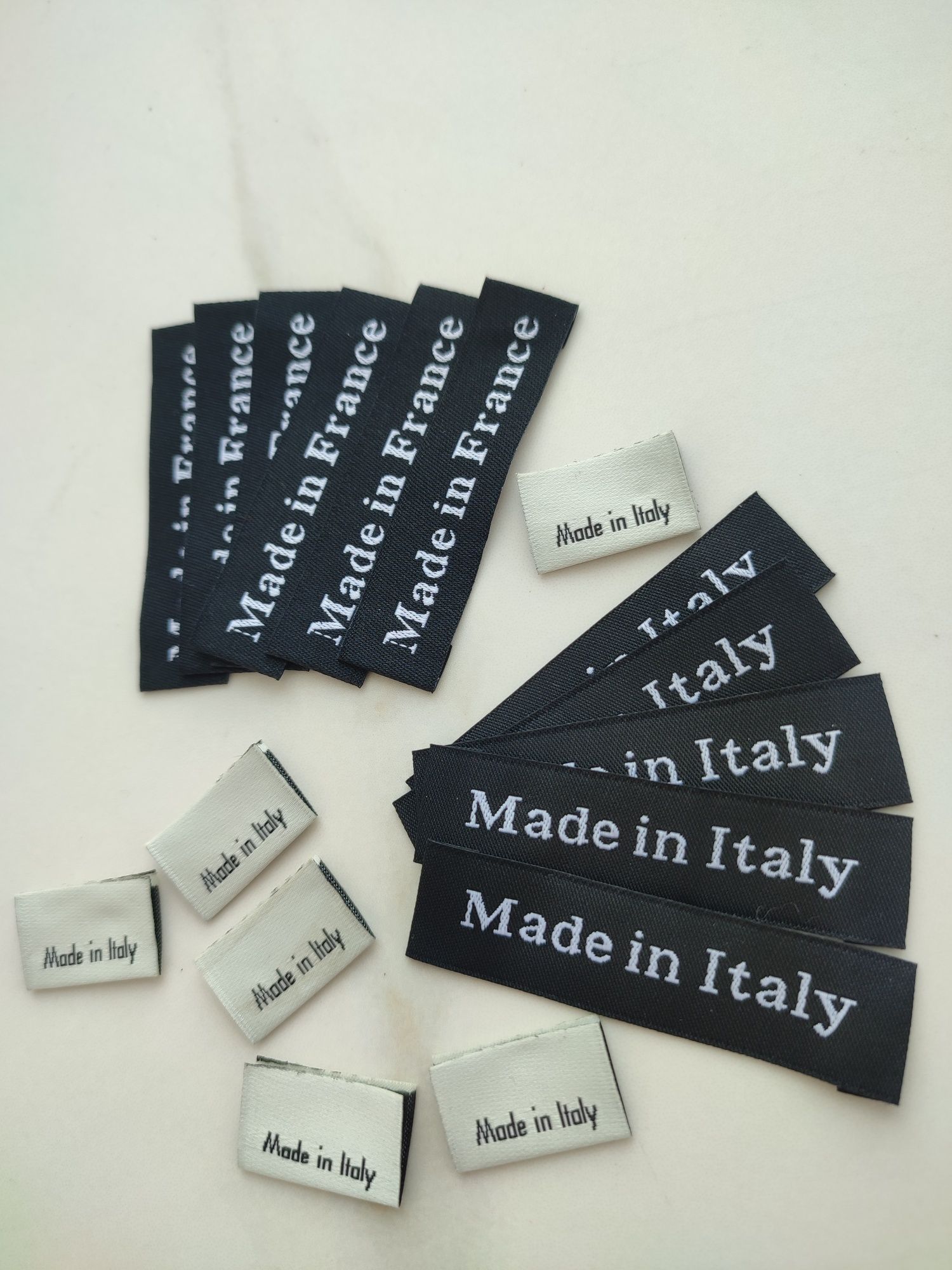 Бирка " made in Italy" , " made in France"