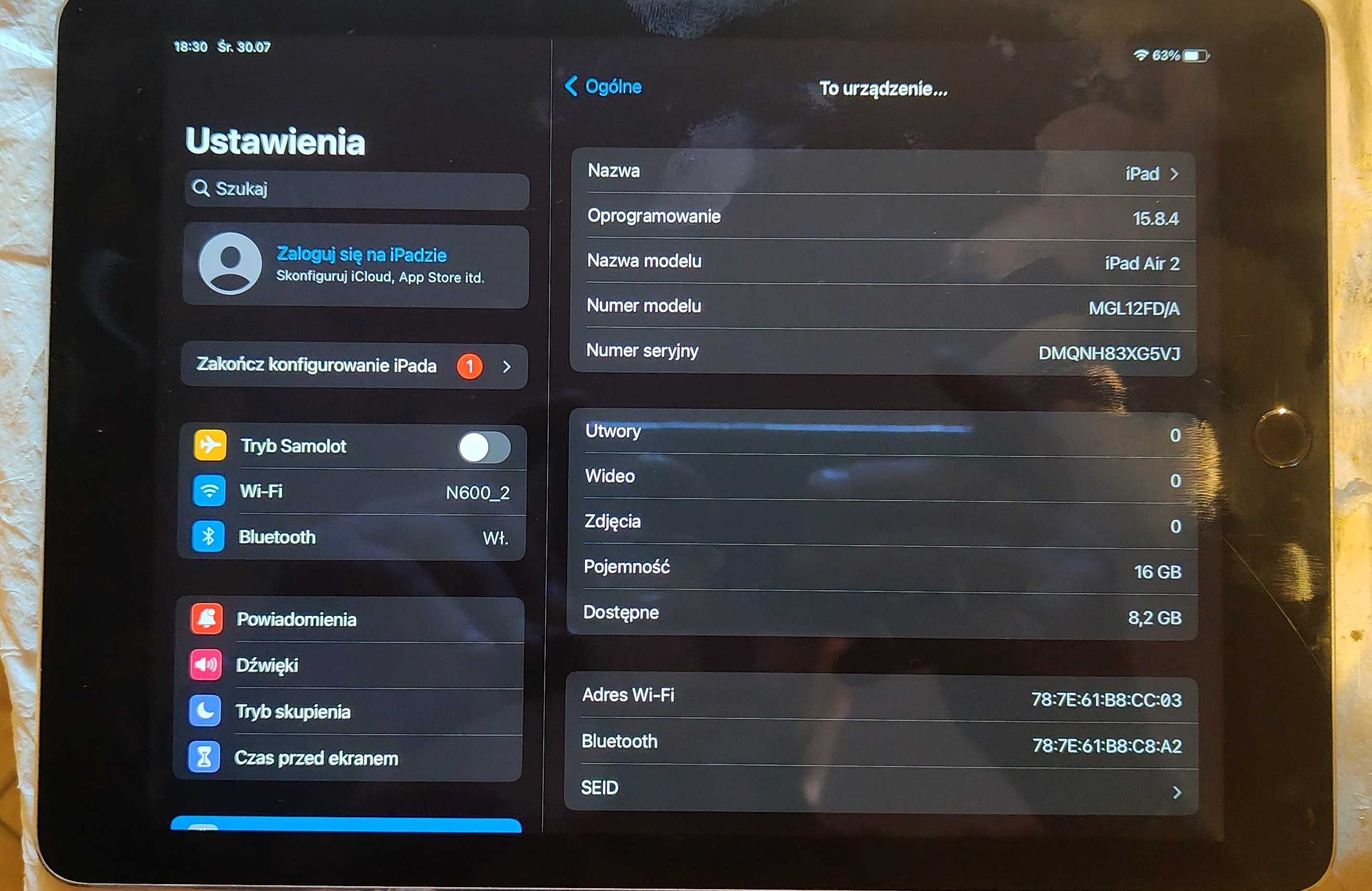 Apple iPad Air 2 Problem
