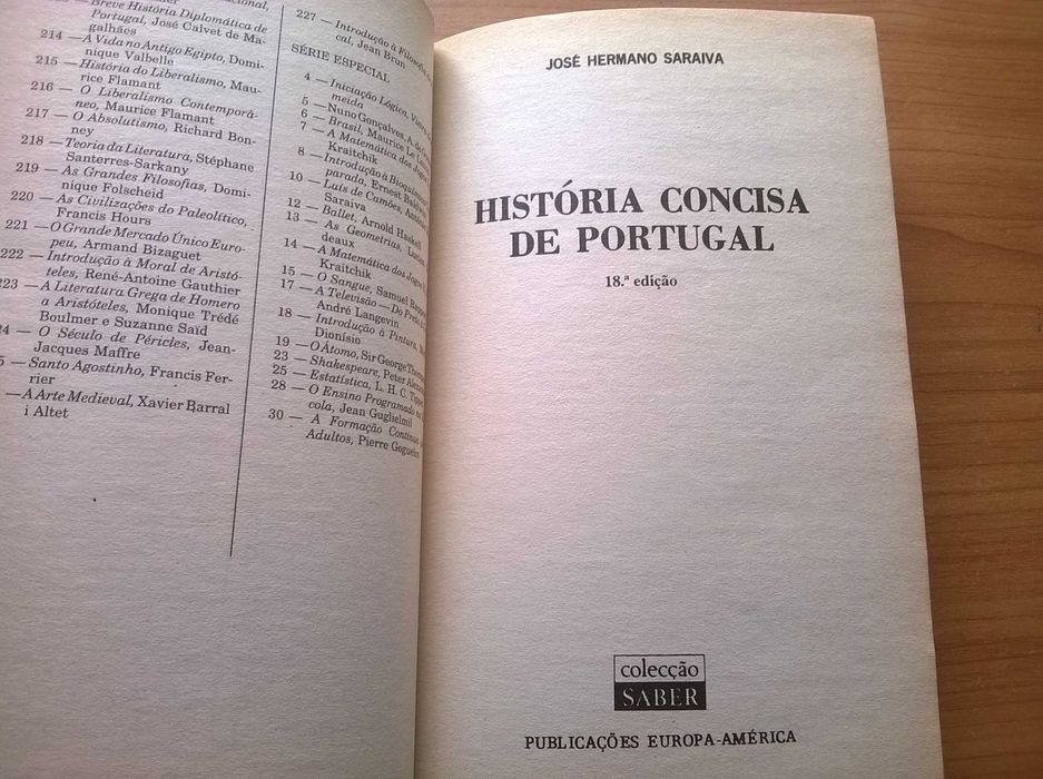 História Concisa de Portugal - José Hermano Saraiva (portes grátis)