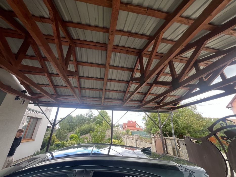 Піднавіс 4м*6м на металевих стовпах