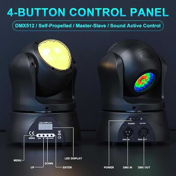 Moving Head DMX LED oświetlenie sceniczne 30 W kula dyskotekowa