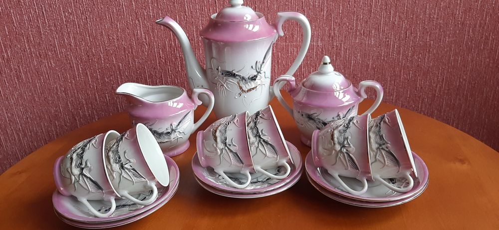 Кофейный сервиз "Дракон" эпохи ссср