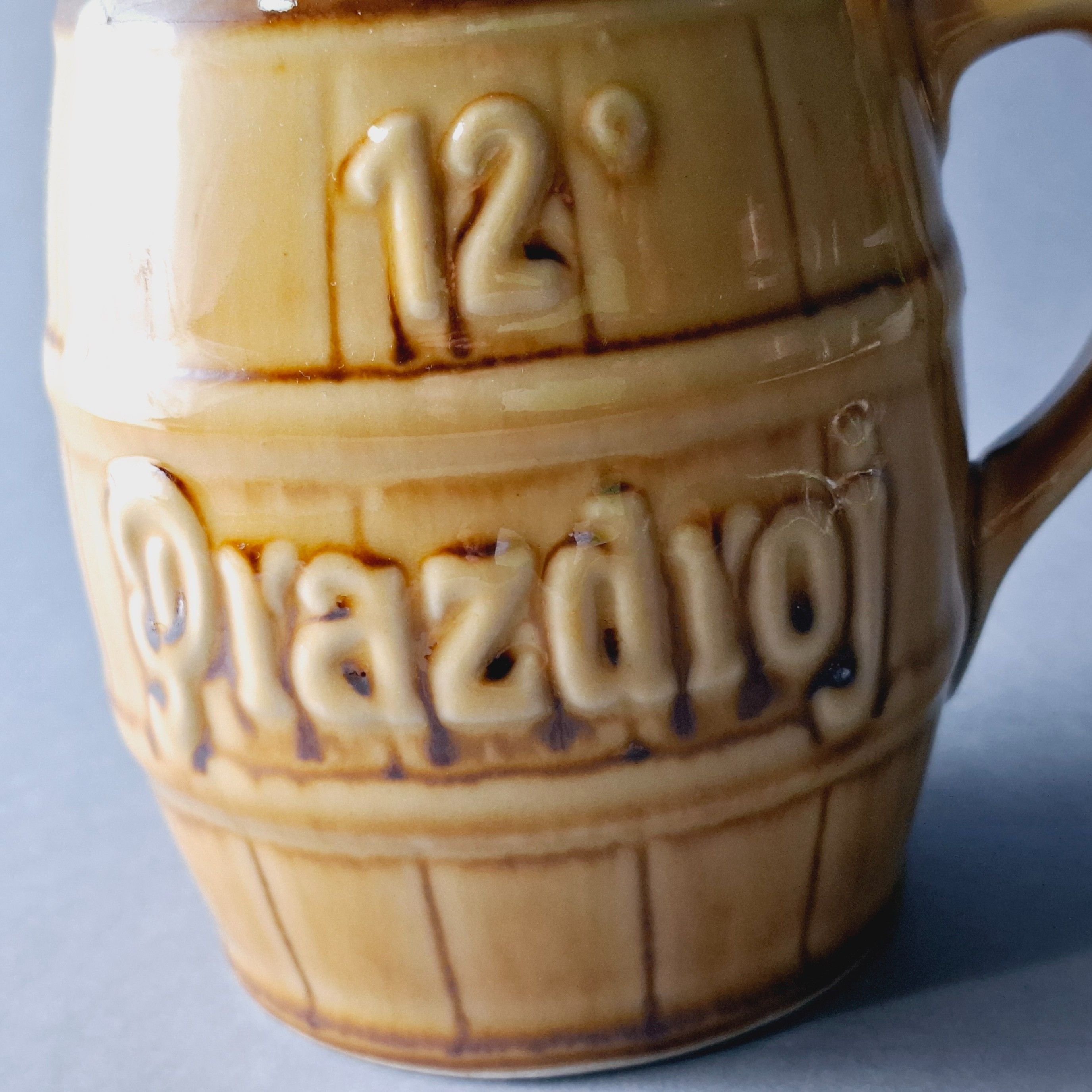 stary ceramiczny kufel do piwa prazdrój 12