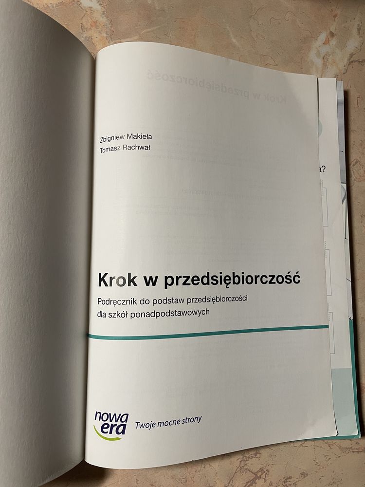Podręcznik-Krok w przedsiębiorczość- klasa 1-2-3-4, technikum, liceum