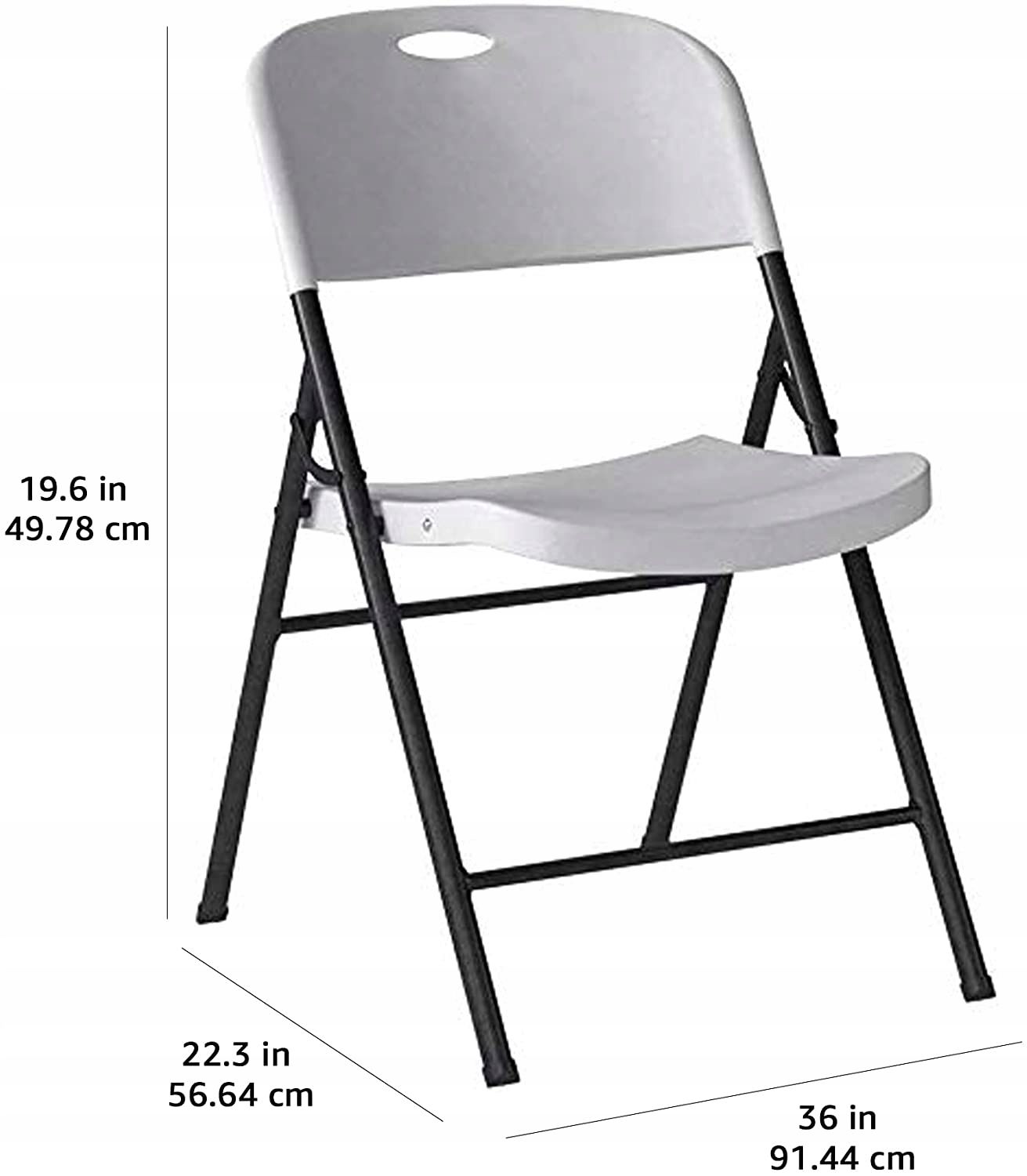 4x krzesło amazon basics 91,44 x 56,65 x 49,78 cm białe