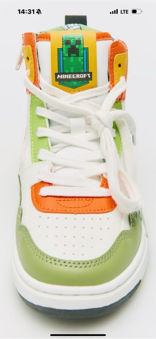 Високі кеди «Майнкрафт» фірма Зара розмір 33