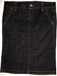 Spódnica dżinsowa maki Benetton w kolorze czarnym