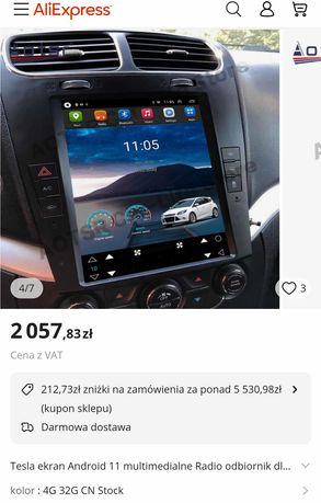 Radio Android Tesla Dodge Jurney 32 gb