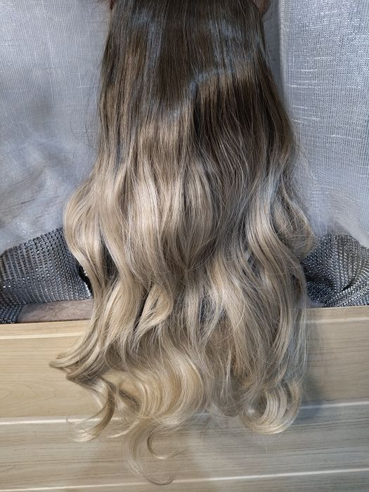 Doczepiane włosy syntetyczne ombre 50 cm