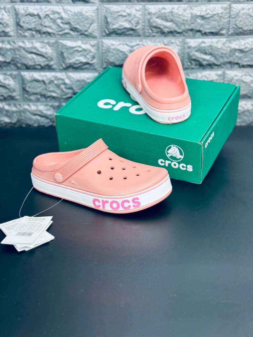 ЖЕНСКИЕ кроксы Crocs шлёпанцы персикового цвета 36-41