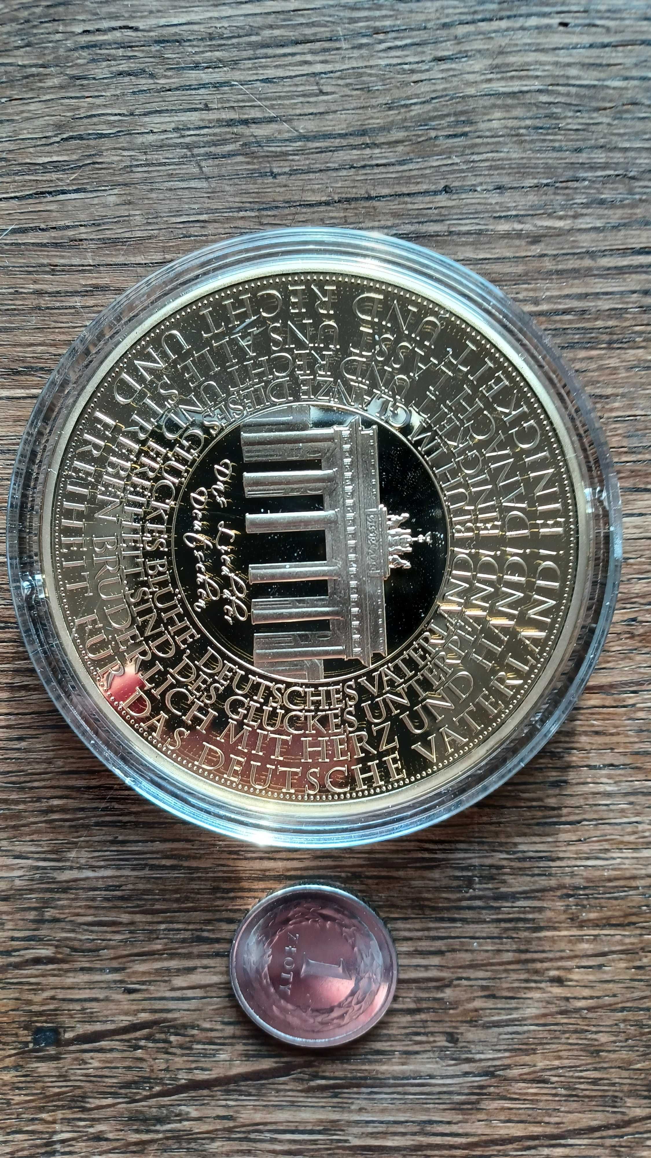 Medal gigant pozłacany "Hymn narodowy Niemiec"