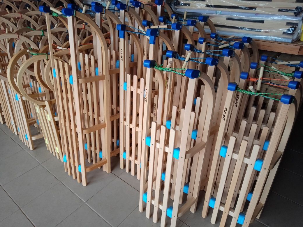 Sanki Drewniane Proste 100 cm.