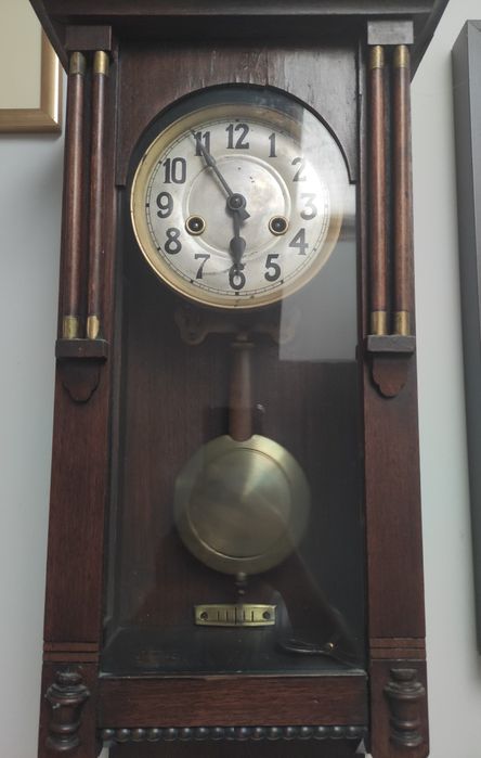 Stary zegar ścienny drewniany vintage