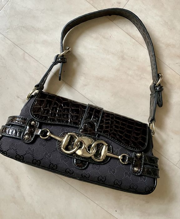 сумка багет в стиле gucci