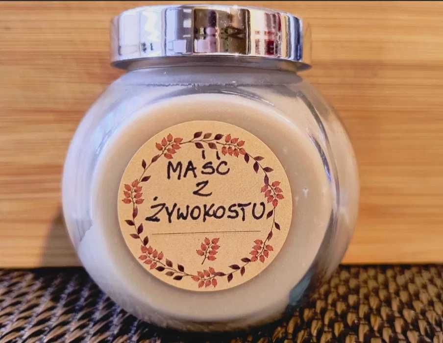 Maść z Żywokostu. Naturalna na Gęsim smalcu. Mocna i skuteczna, 190 ml