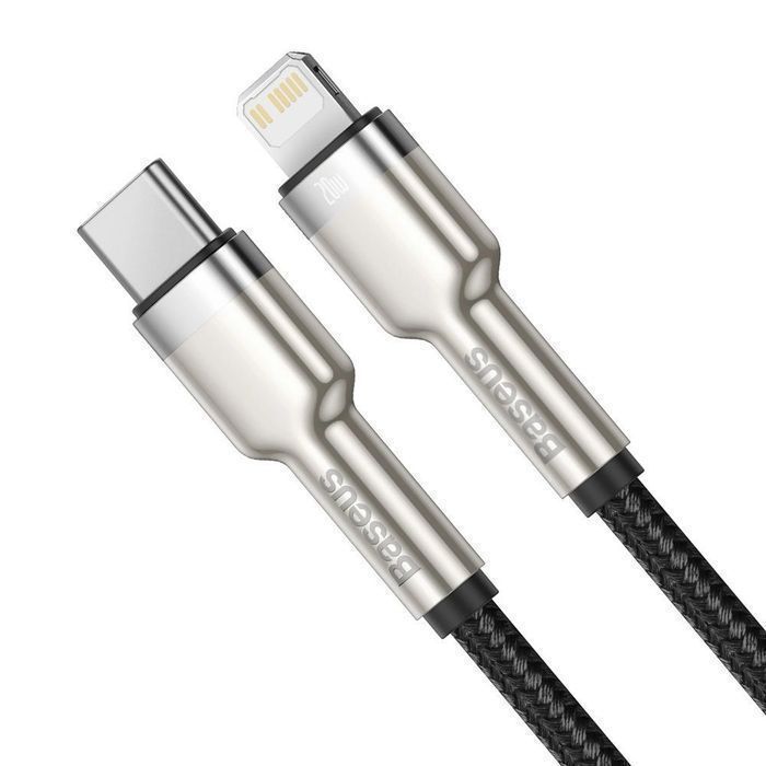 Baseus Cafule Metal Data kabel USB Typ C - Lightning 20W PD 1m czarny