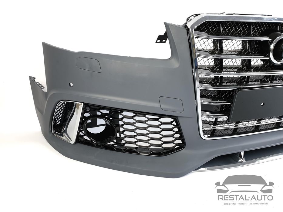 Передний бампер в стиле W12 на Audi A8 D4 2014-2017 год ауди а 8
