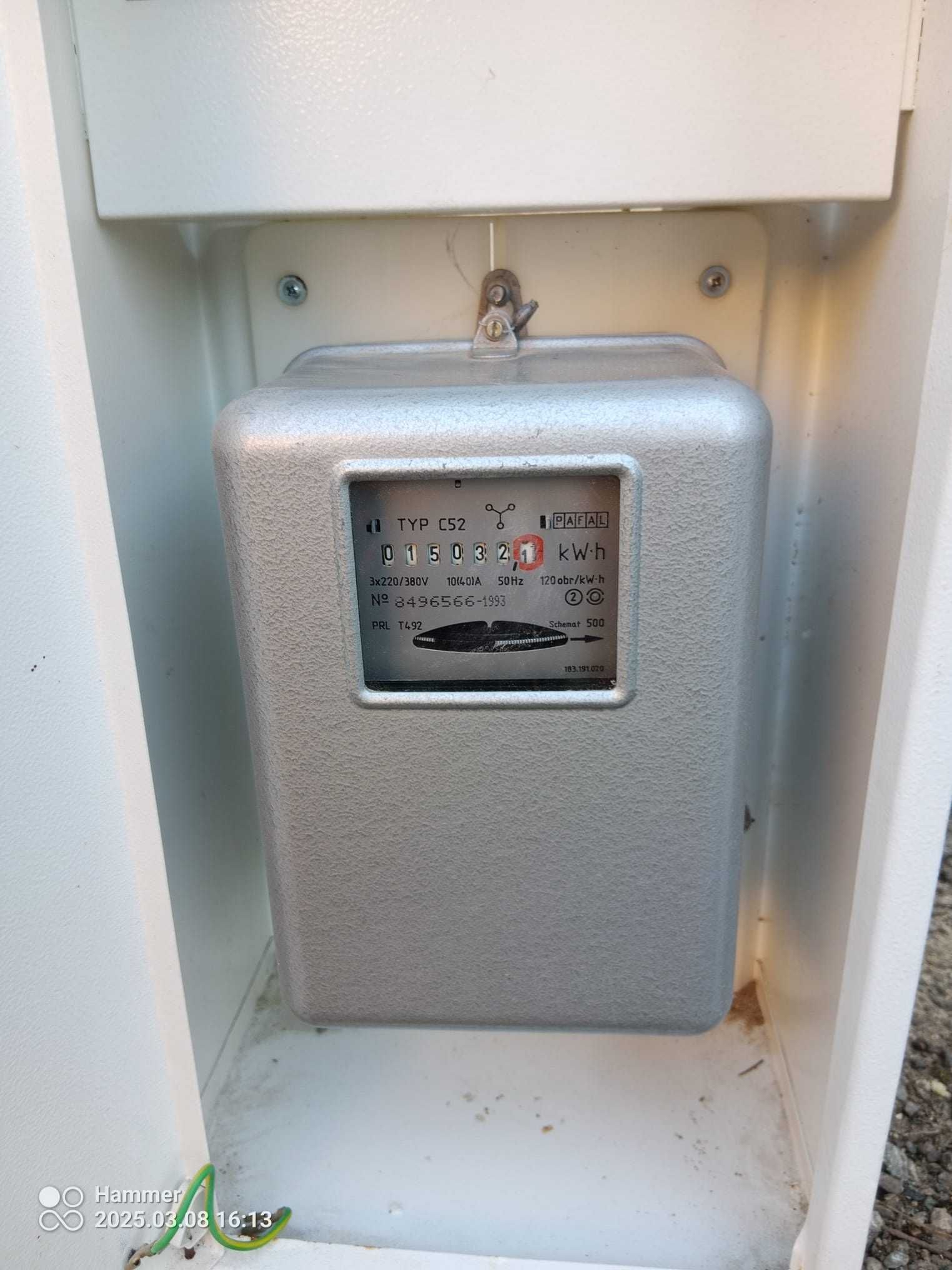 Skrzynka elektryczna z licznikiem